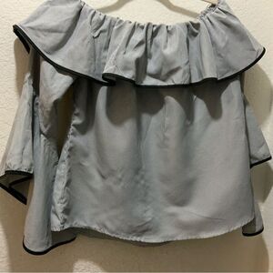 KONTROL Polyester Blouse with Bell-Type Sleeves size L